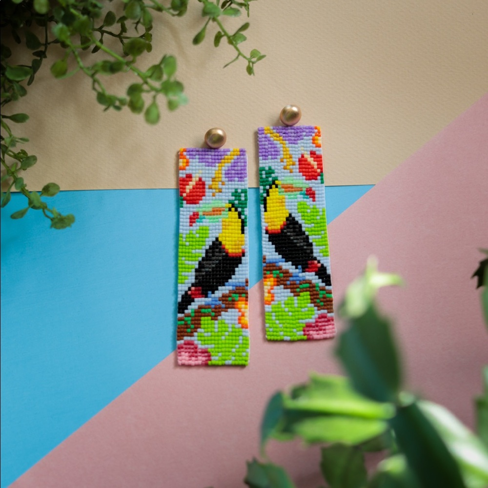 Toucan Loom Stud Dangles